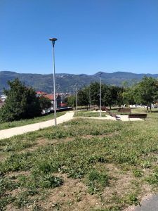Proyecto de iluminacion realizado en un parque de Portugalete, Bizkaia