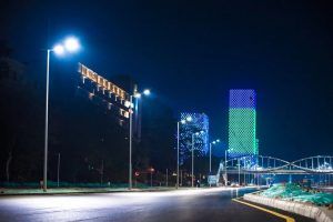 Proyecto de iluminacion realizado en el parque deportivo Changlong Longhu, China