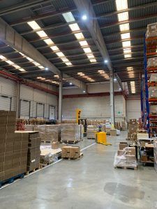 Proyecto de iluminacion realizado en las instalaciones de la empresa TDN, en Coslada, Madrid