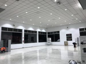 Proyecto de iluminacion realizado en las instalaciones de la empresa Renault Trucks, en Santa Cruz de Bezana, Cantabria