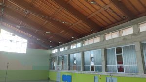 Proyecto de iluminacion realizado en las instalaciones del colegio Askartza Claret, en Leioa, Bizkaia