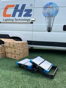 Proyecto de iluminacion realizado en las instalaciones del campo de fútbol Rivas, en Portugalete, Bizkaia.