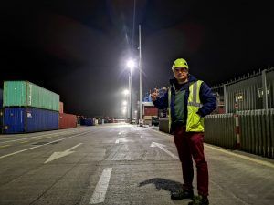 Proyecto de iluminación en el sector portuario en la empresa CSP Torres Spain, en el puerto de Bilbao, Bizkaia.