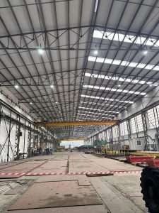 Proyecto de iluminación realizado en las instalaciones de la empresa Astilleros Astander, en Astillero, Cantabria.