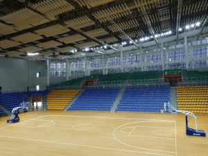 Proyecto de iluminacion realizado por CHz en el gimnasio del centro deportivo del condado de Kaiyang, Guiyang, China.
