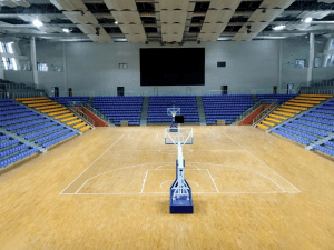 Proyecto de iluminacion realizado por CHz en el gimnasio del centro deportivo del condado de Kaiyang, Guiyang, China.