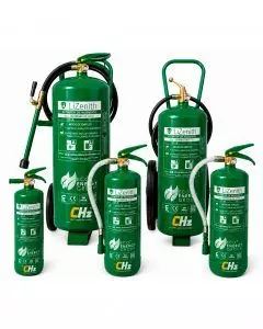 Extintor CHZ‑EXT‑Li para baterías de litio, ensayado NTA 8133. Controla fugas térmicas, reduce temperatura y evita propagación y reignición en incendios de ion‑litio